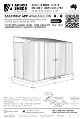 ABSCO SHEDS 30153BK-PTX Manual