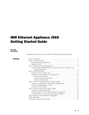 IBM J56S Getting Started Manual