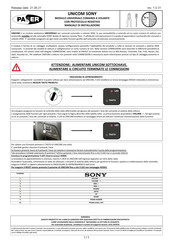 Paser UNICOM SONY Installation Manual