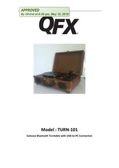 QFX TURN-101 Manual