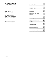 Siemens SIMATIC RF662A Operating Instructions Manual