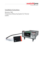 Endress+Hauser analytikjena Biometra TMS Installation Instructions Manual