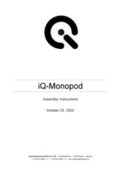 Image Engineering iQ-Monopod Assembly Instructions Manual