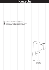 Hans Grohe Metris 04508 0 Series Installation And User Instructions Manual