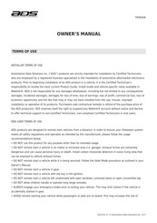 Automotive Data Solutions TR4650A Owner's Manual