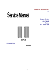 Panasonic SB-PS40P Service Manual