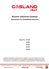 GASLAND chef IH12BF Instructions For Installation And Use Manual
