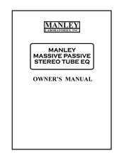 Manley MASSIVE PASSIVE STEREO TUBE EQ Owner's Manual