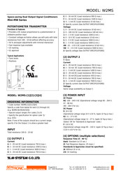 SENTRONIC M-SYSTEM Mini-MW Series Manual
