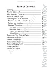 Acumen EON BASIX ES Features Instruction Manual