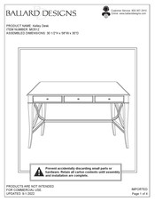 Ballard Designs Kelley MO512 Quick Start Manual