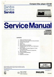 Philips CD 100 Service Manual
