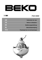 Beko FSA13000 Instructions For Use Manual