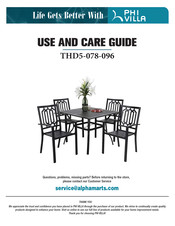 PHI VILLA THD5-078-096 Use And Care Manual