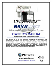 Waterite RSX800LB Owner's Manual