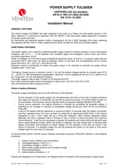Venitem TUL500EN Installation Manual