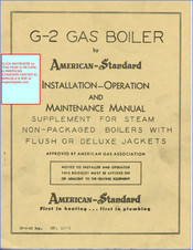 American Standard Aerozen G2 Instruction Manual