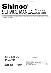 Shinco DVD-8320 Service Manual