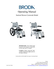 broda Sentinel Shower Commode Operating Manual
