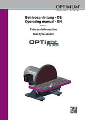 Optimum OPTIgrind TS 305 Operating Manual