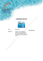 Rainbow Pool Products CHEMIGEM DM52VP Manual