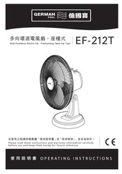 German pool EF-212T Operating Instructions Manual