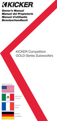 Kicker GOLD Series Owner's Manual