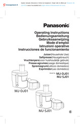 Panasonic MJ-SJ01KXE Operating Instructions Manual