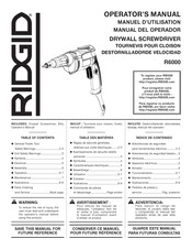 RIDGID R6000 Operator's Manual
