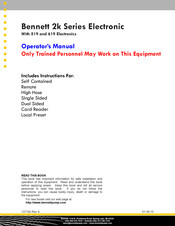 Bennett 2k Series Operator's Manual