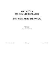 E.F. Johnson Company VIKING VX 242-2008-202 Instruction Manual