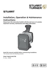 Stuart Turner 47505 Installation, Operation & Maintenance Instructions Manual