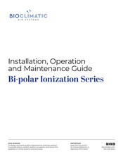 Bioclimatic AEROIG-50R-115-STD-DUCT Installation, Operation And Maintenance Manual