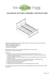 The Oak Bed Store CHILGROVE Assembly Instructions Manual