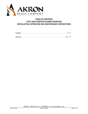 Akron 3462 Instructions Manual