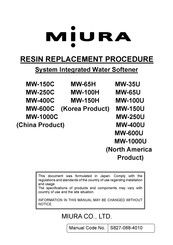 Miura MW-600C Replacement Procedure