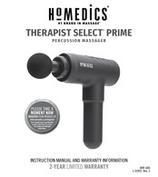 Homedics THERAPIST SELECT PRIME Instruction Manual And  Warranty Information