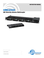 Lectrosonics UMC200D Instruction Manual