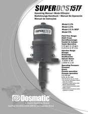 Hydro systems Dosmatic SUPERDOS 15TF Operating Manual
