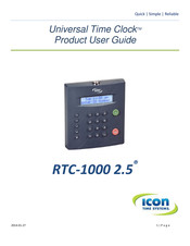 Icon Time Systems Universal Time Clock RTC-1000 2.5 Product User Manual