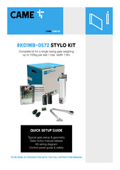 CAME 8K01MB-0572 STYLO KIT Quick Setup Manual