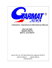 Garmat 99273 Installation, Operation & Maintenance Manual