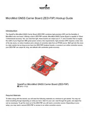sparkfun ZED-F9P Hook-Up Manual