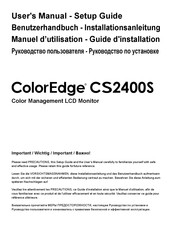Eizo ColorEdge CS2400S User Manual & Setup Manual