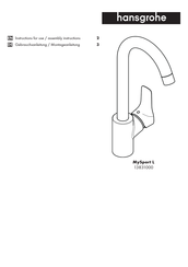 Hans Grohe MySport L 13831000 Instructions For Use/Assembly Instructions