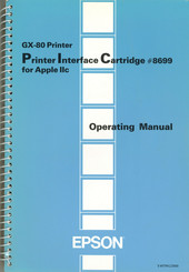 Epson GX-80 Operating Manual
