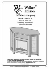 Walker Edison W48FPCR Assembly Instructions Manual