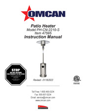 Omcan PH-CN-2210-S Instruction Manual