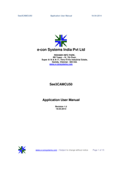 e-con Systems See3CAMCU50 Application User's Manual