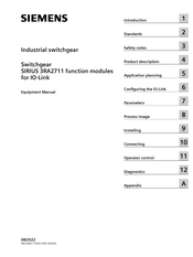 Siemens SIRIUS 3RA2711 Equipment Manual